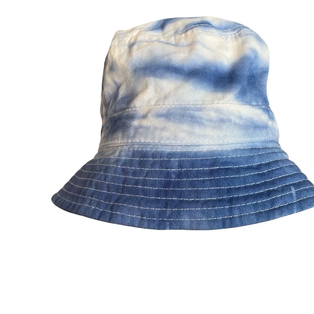 CHOK-LIDS Blue Tie-Dye Cotton adult Bucket Hat